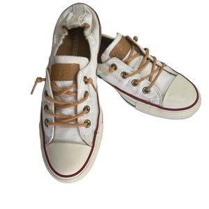 Converse All Star White Slip On Shoreline Shoes Sneakers Woman’s Size 9